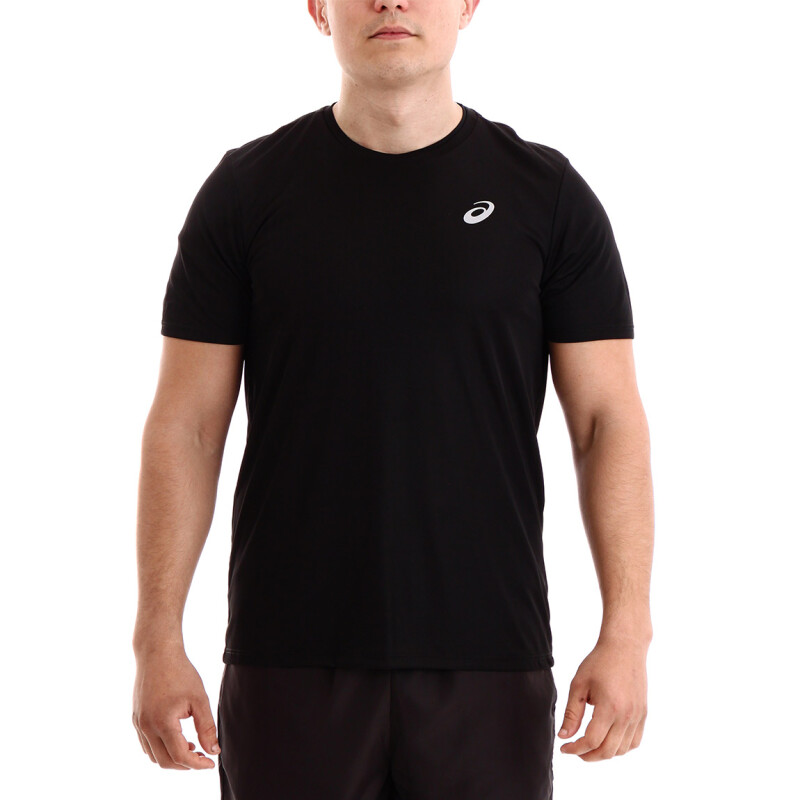 Asics M CORE RUNNING PES SS TEE BLACK Negro
