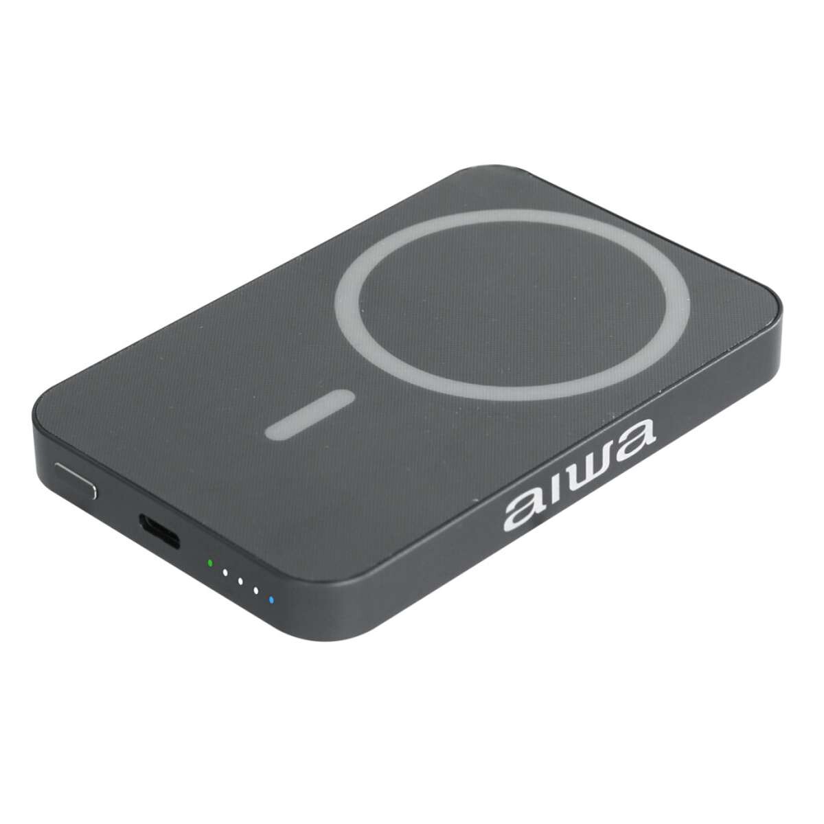 Cargador Portátil AIWA 5000mAh con Carga Inalámbrica - 15W y USB-C PD 20W | AWPBF5W 