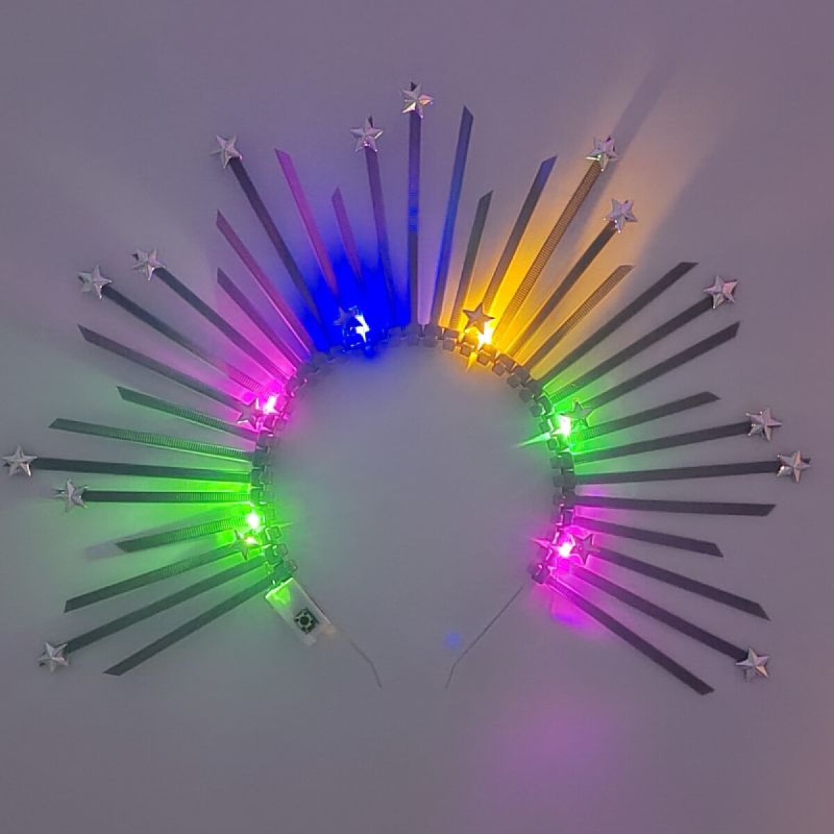 Vincha con Luz y Estrellas - Plateado 