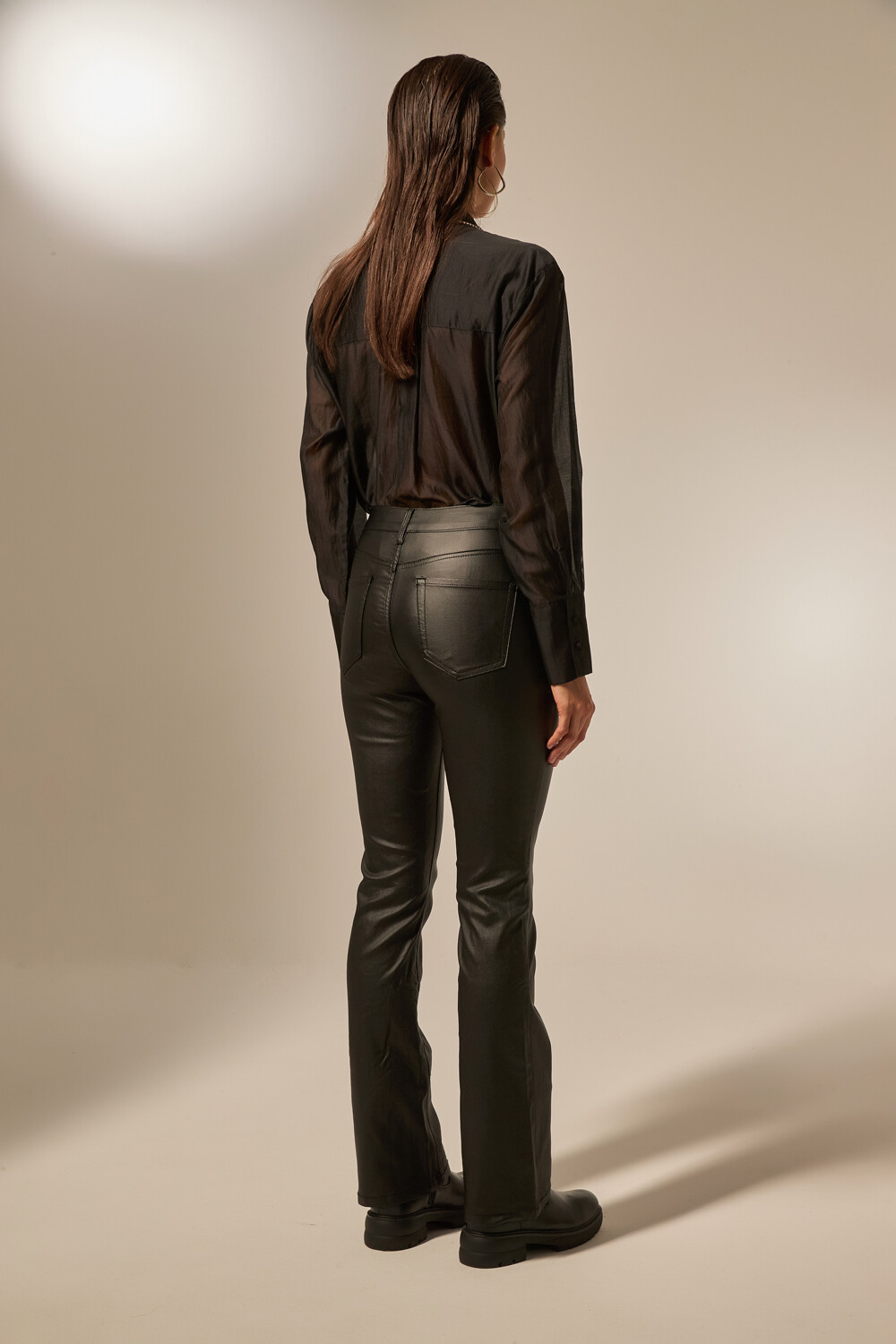 Pantalon Ferfi Beige Claro