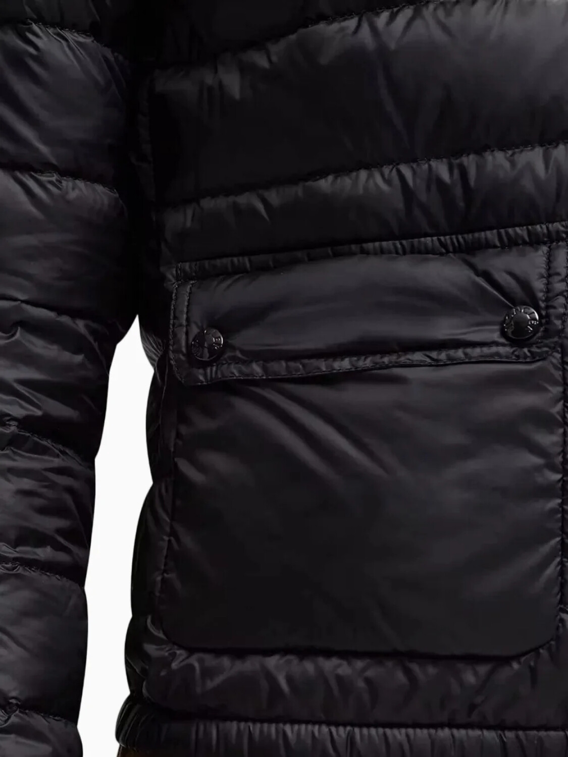 MONCLER - Campera Corta Lans Negro