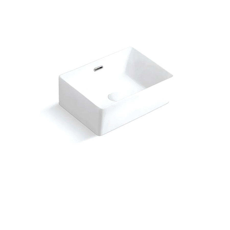 Lavatorio de Apoyo Rectangular Blanco Línea Zoe Lavatorio de Apoyo Rectangular Blanco Línea Zoe