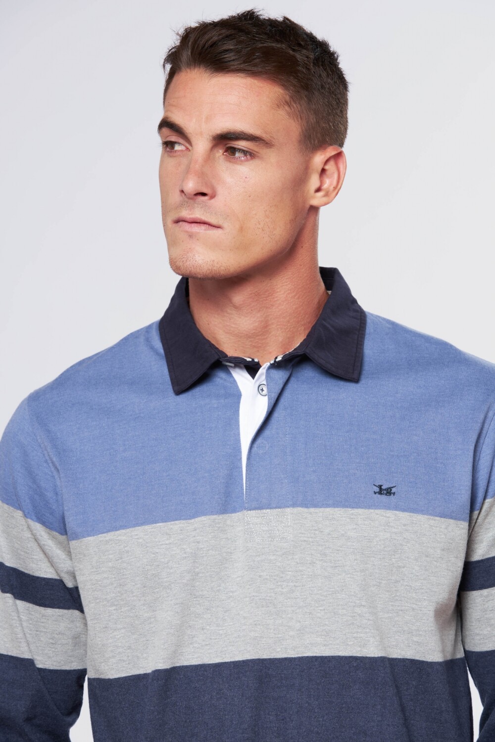 REMERA POLO RAYADA Denim