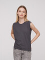 Remera Hortensia Gris Oscuro