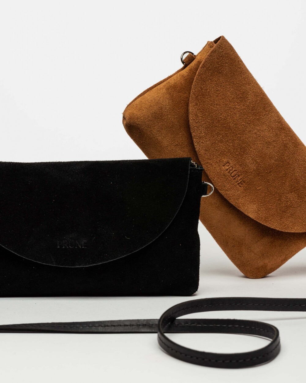Mini Bag Viena En Cuero Gamuza Negro