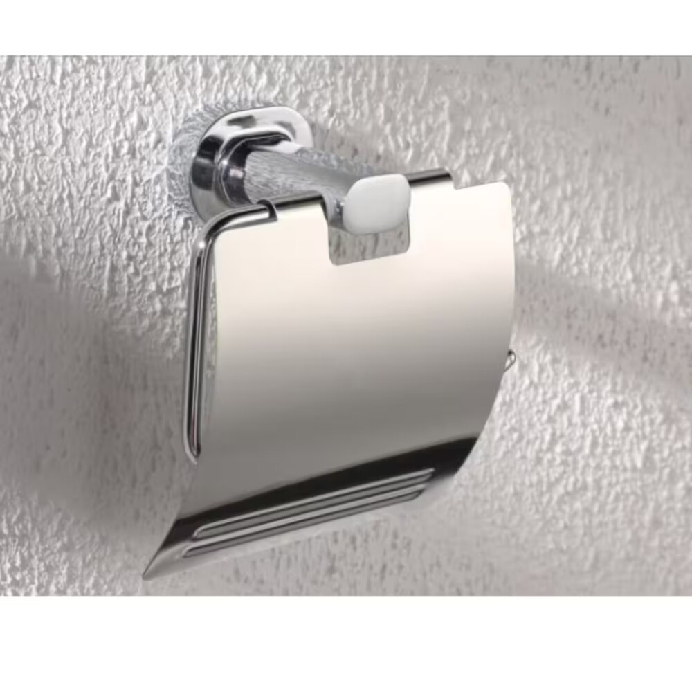 Porta rollo con tapa Austin Cromado Brillante Porta Rollo Con Tapa Austin Cromado Brillante