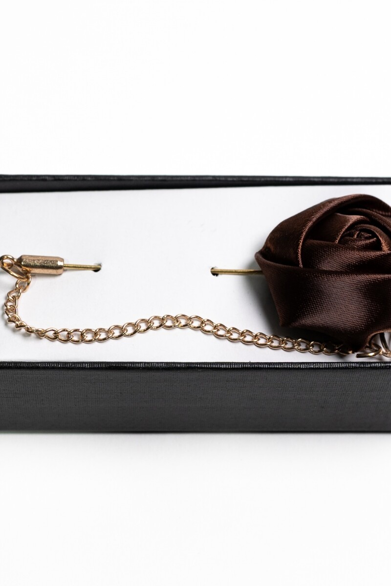 Pin para el Ojal Diseño Flor CHOCOLATE