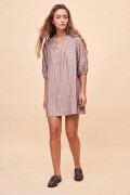VESTIDO TALA STRIPED Beige Claro