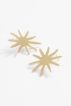 Caravanas estrella irregular acero dorado