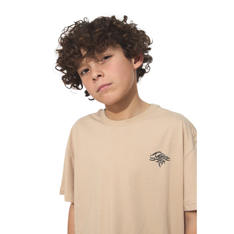 Remera Quiksilver Earth Niño - Beige Remera Quiksilver Earth Niño - Beige