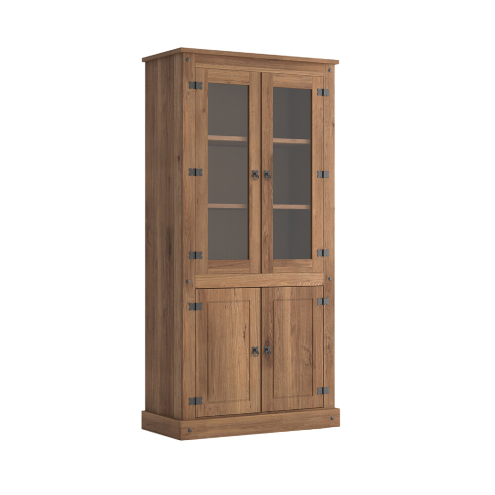 Cristalero Biblioteca Linea Mexicana Oscuro