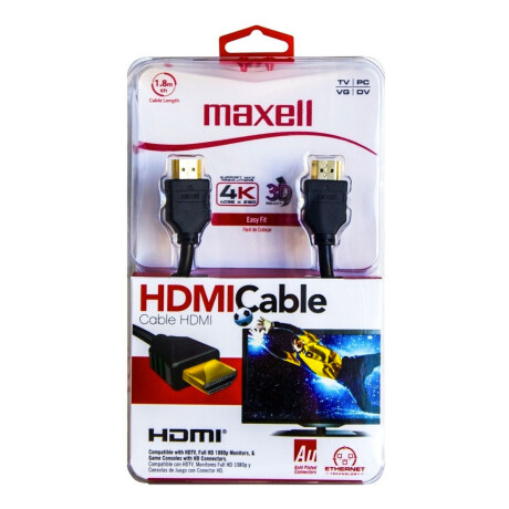 Cable MAXELL HDMI200 60HZ 4K Cable MAXELL HDMI200 60HZ 4K