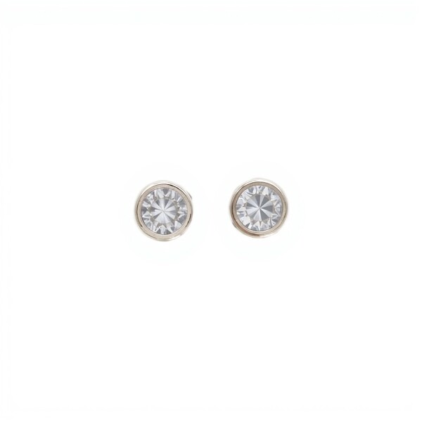 Caravanas Punto de Luz-Plata 925-Piedra Zirconia-CA3032 conpiedra