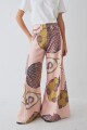 PANTALON WIDE XL PRINT TEAM Macros Rosa