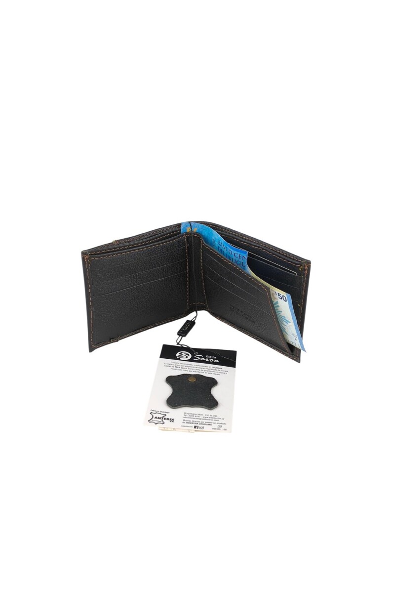 Billetera con triple tarjetero Negro