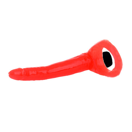 Anillo Hot Finger Largo Con Vibrador Rojo