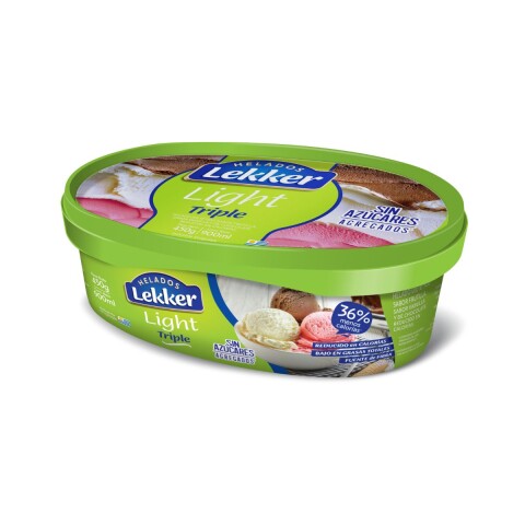 LEKKER 900 ML FRUTILLA / CREMA / CHOCOLATE LIGHT Lekker 900 Ml Frutilla / Crema / Chocolate Light