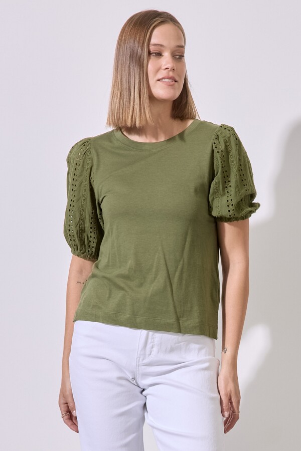 Blusa Broderie VERDE