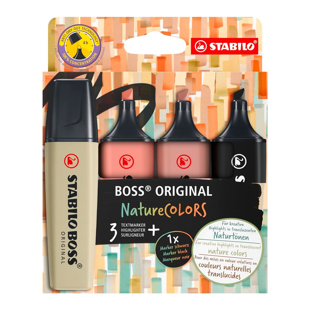 Stabilo Boss nature colors x4 unidades - SURTIDO 