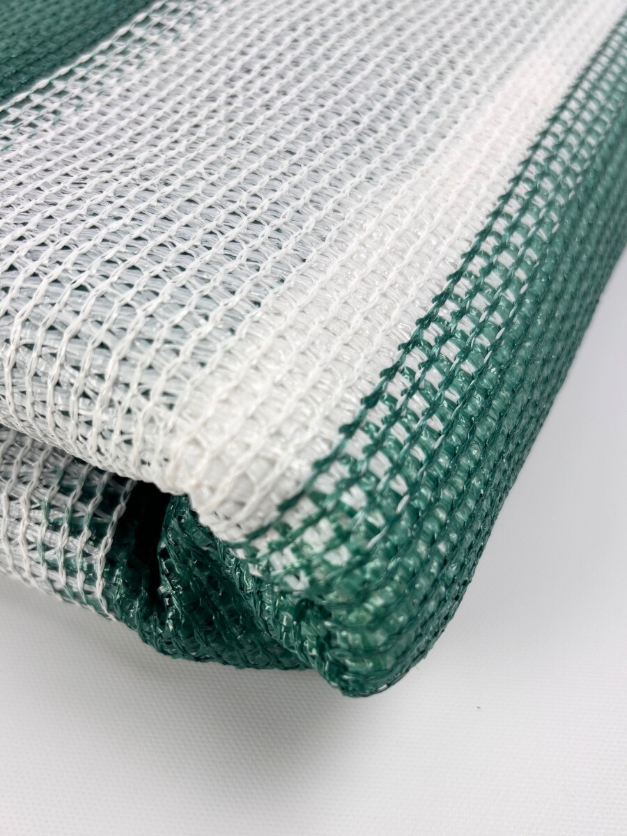 MALLA SOMBRA verde/blanco