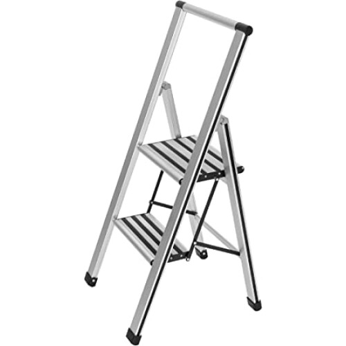 Escalera plegable de aluminio 2 escalones Wenko Escalera plegable de aluminio 2 escalones Wenko