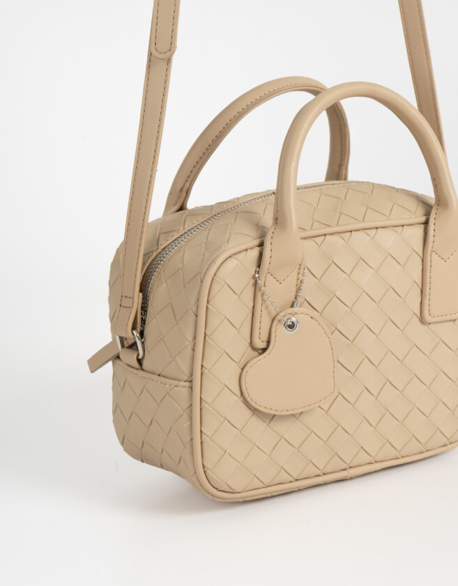 Bowling Cartera Bowling Trenzada - Marron Camel
