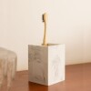 Vaso Porta Cepillo De Dientes Cerámica 10x7.5 Cm Marble