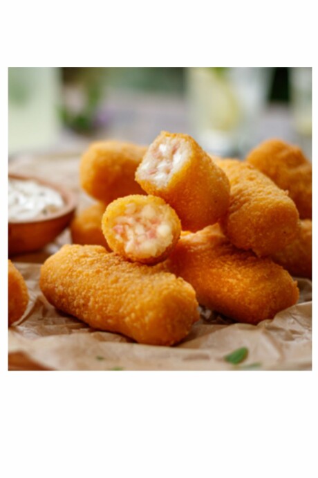 Croquetas de Papa, Jamón y Queso - 2 Kg. Croquetas de Papa, Jamón y Queso - 2 Kg.