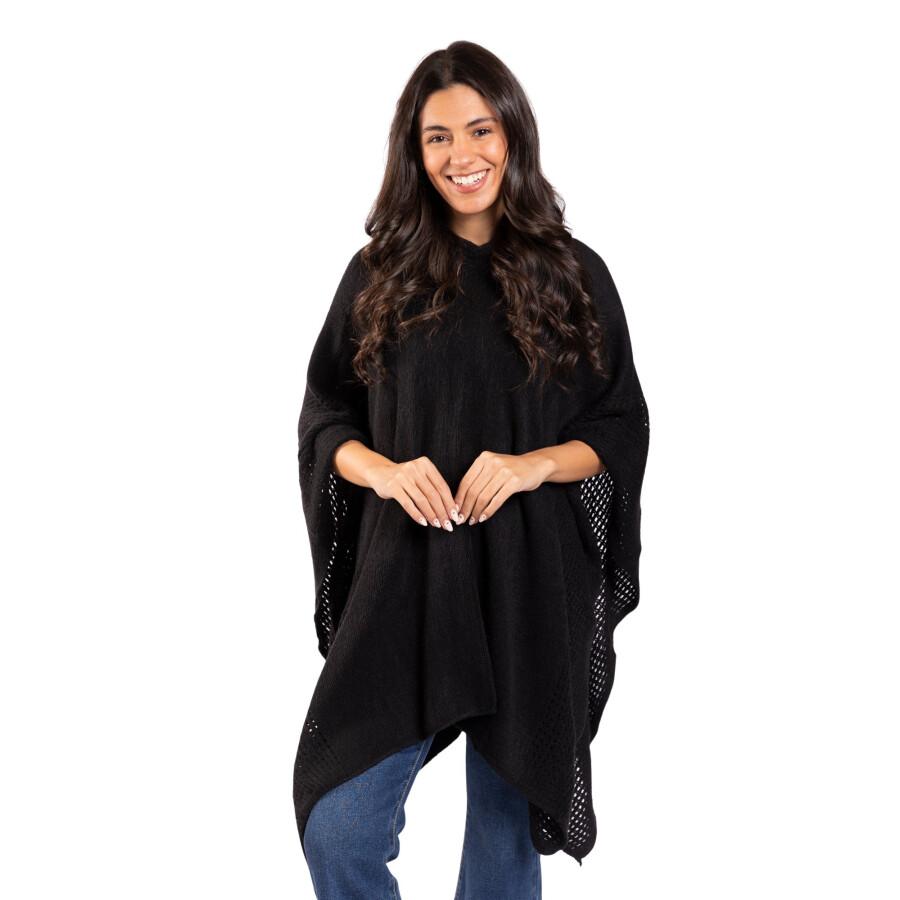 CHERRY PONCHO BLACK