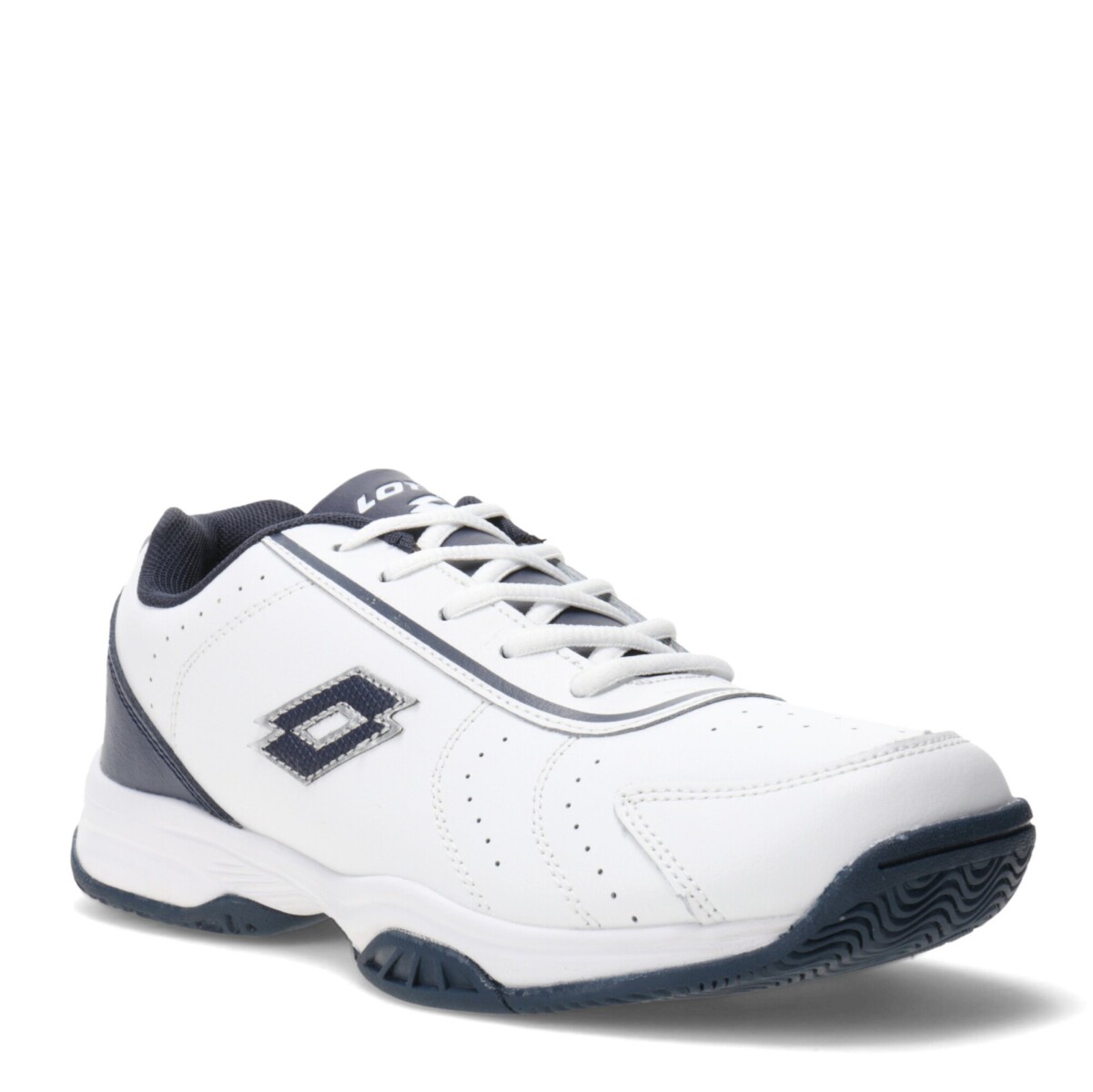Championes de Hombre Lotto Tennis d/cuero Mns - Blanco - Azul Marino 