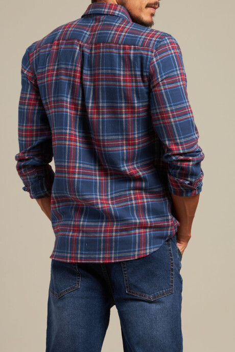 CAMISA ACUIA POLANCO Azul / Bordo