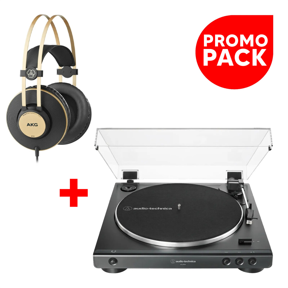 Bandeja Audio Technina Lp60x + Auricular Akg K92 - PK BANDEJA AUDIO TECHNICA LP60X + AKG 92 