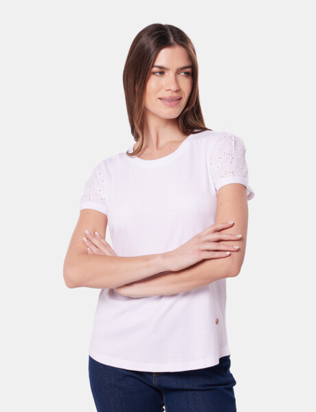 REMERA BRODERIE LISA Blanco