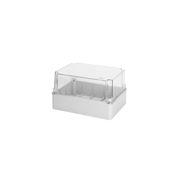 Caja c/tapa transp. c/bisagra IP56 - 380x300x180mm GE4440