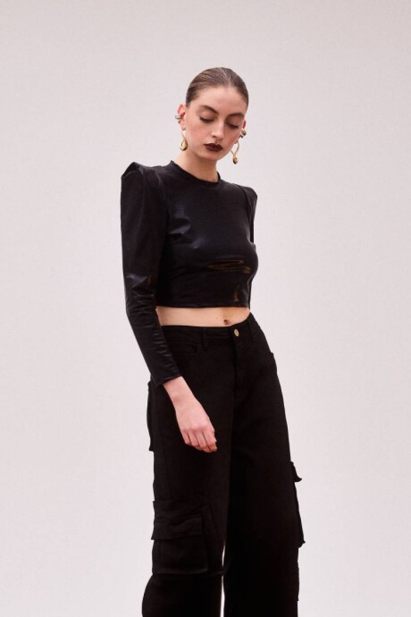 Remera Bowie Crop Metalizada Remera Bowie Crop Metalizada