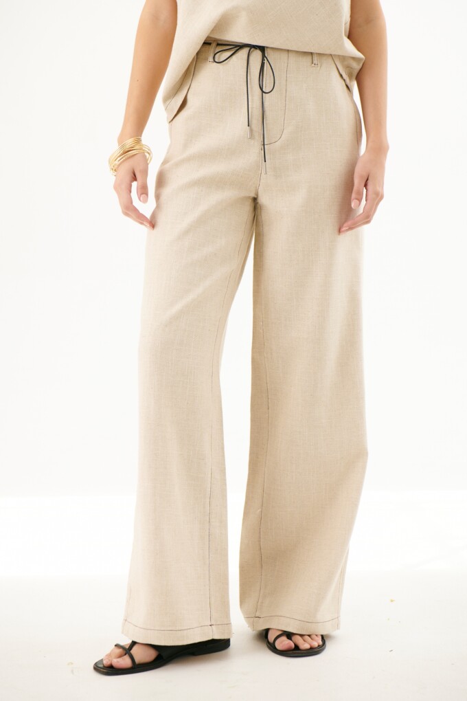 PANTALON LINO ART BEIGE