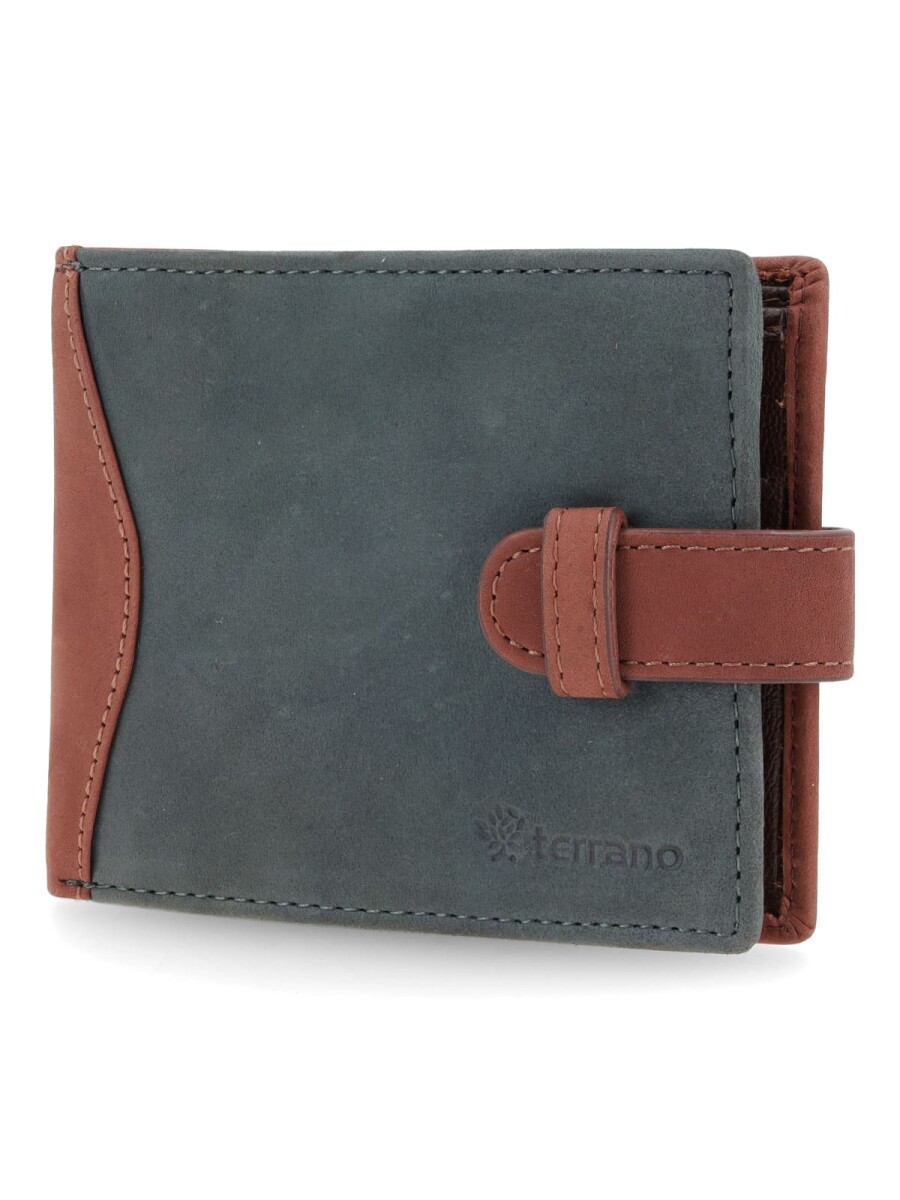 Billetera Nobuk con Presilla - Azul 