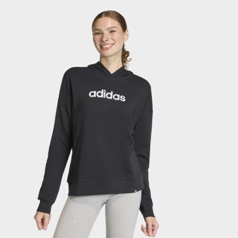 Canguro Adidas Essentials Big Linear French Terry Negro