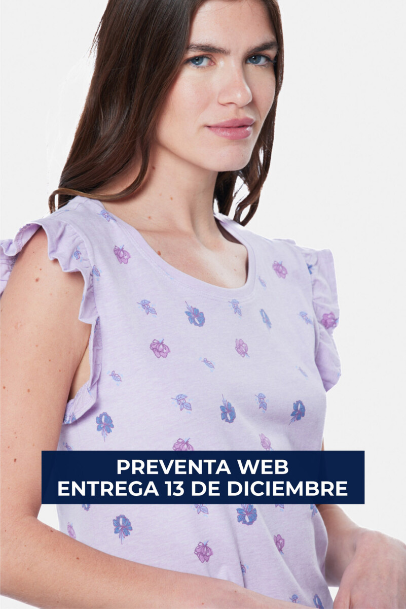 REMERA ESTAMPADA - Lila 