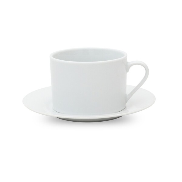 Taza de te con Plato 220ml x6 Porcelana Blanca | Selecta Taza de te con Plato 220ml x6 Porcelana Blanca | Selecta