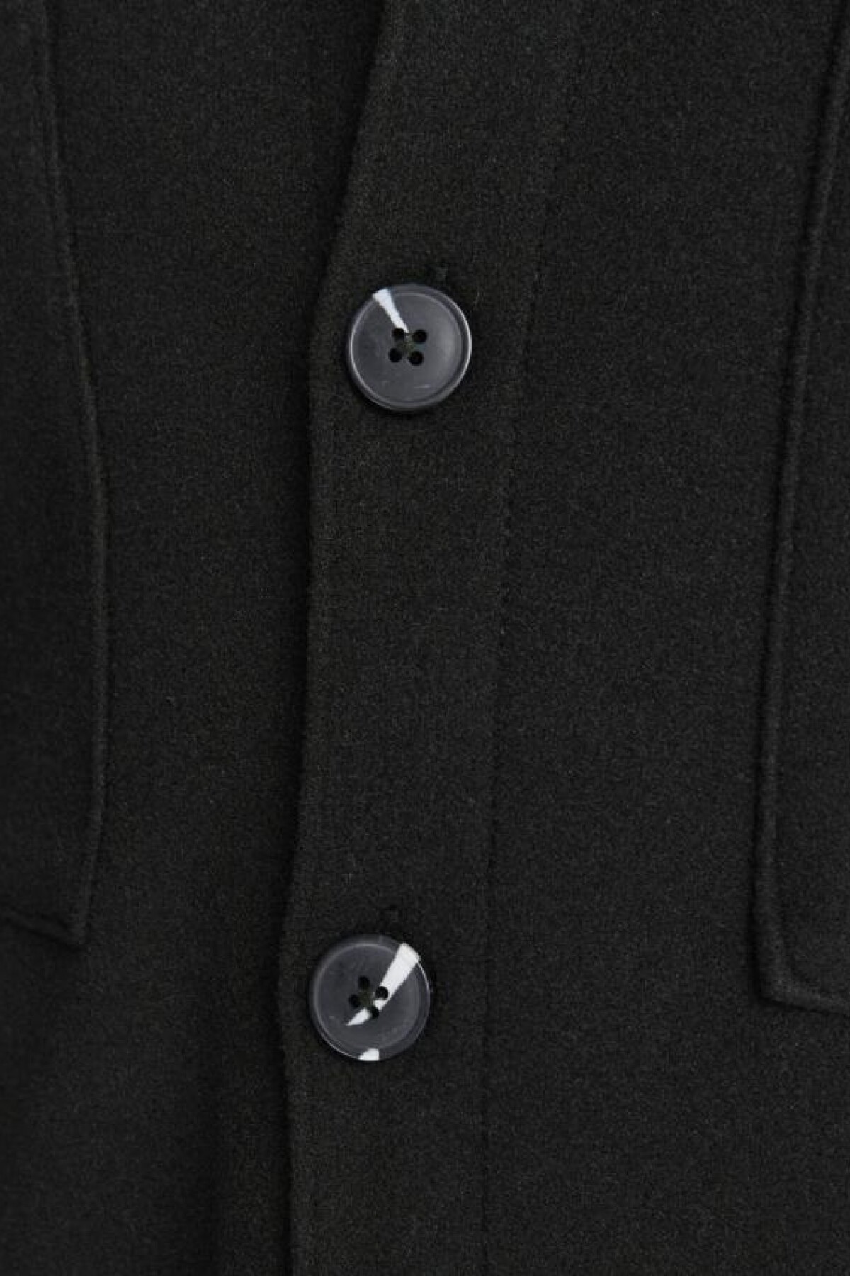Camisa Rollie Doble Bolsillo De Plastrón Y Textura Black