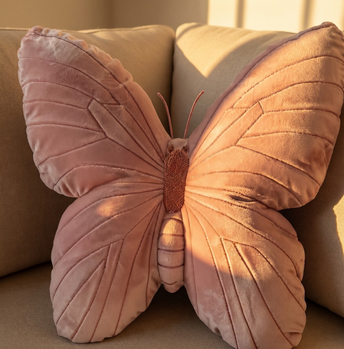 Almohadón mariposa - rosa 