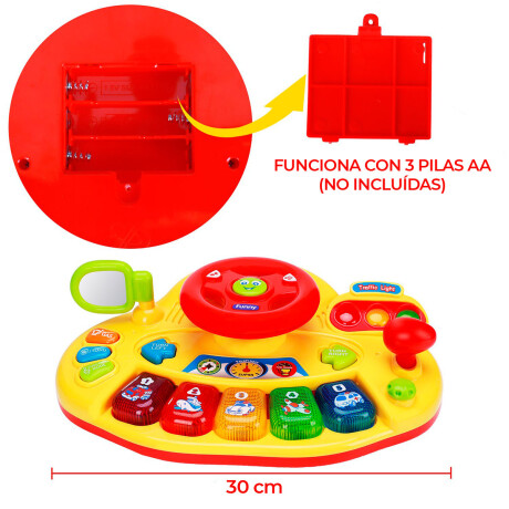Mesa Didáctica Infantil Volante Con Sonido Y Luces Blanco