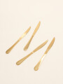 Cuchillo Olivo Set 4 Un. Dorado Color Unico