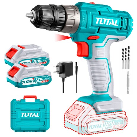 Taladro Percutor Y Atornillador Inalámbrico 12v 25Nm - Doble Batería Y Maletín Taladro Percutor Y Atornillador Inalámbrico 12v 25Nm - Doble Batería Y Maletín