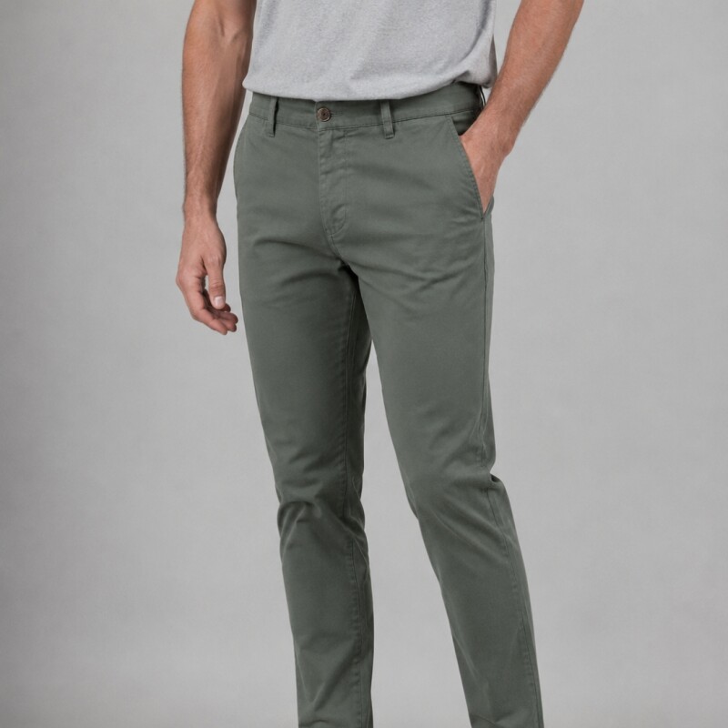 Pantalón de gabardina Verde
