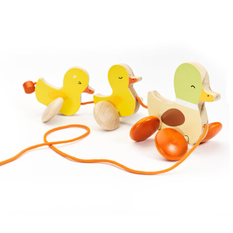 Patitos de arrastre Classic World en madera