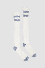 Medias damas chenille ochos 3/4 Marfil