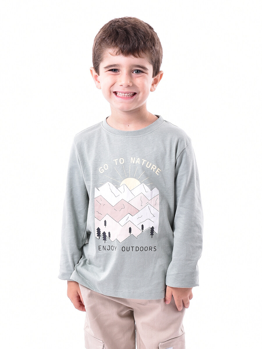 REMERA UNAI - VERDE GRISACEO 