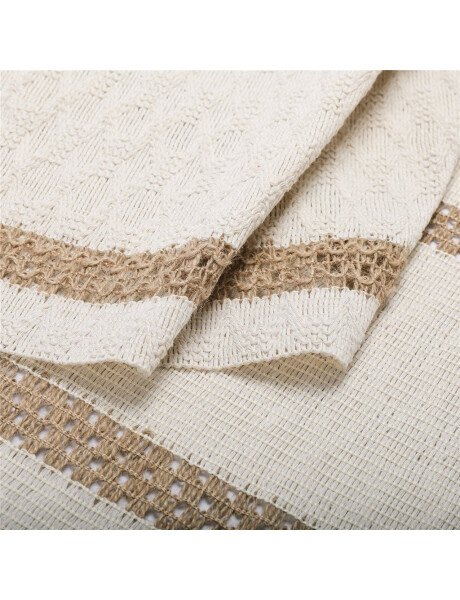 SENDERO 2 LINEAS LINO 30x140CM NATURAL/BLANCO SENDERO 2 LINEAS LINO 30x140CM NATURAL/BLANCO